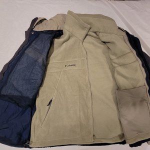 Columbia Vintage Men's Blue/Beige Bugaboo 3-in-1 Fleece Interchange Jacket